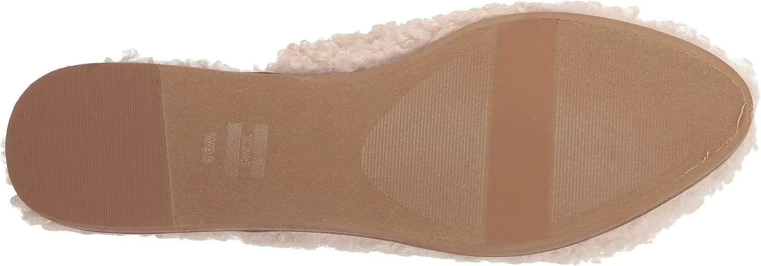 TOMS Womens Jade Metallic Suede Mules Flats Casual - Black