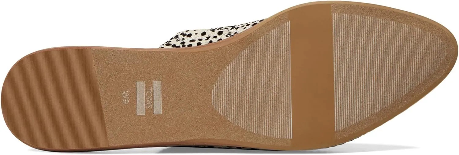 TOMS Womens Jade Metallic Suede Mules Flats Casual - Black