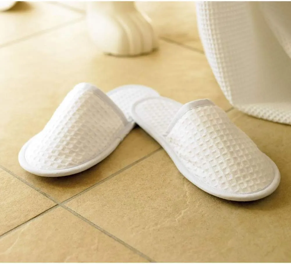 Towel City Unisex Waffle Mule Closed Toe Slippers