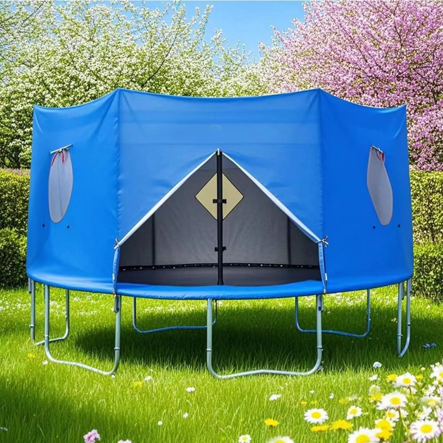 Trampoline Tent, Oxford Cloth Trampoline Shade Cover, 6ft, 8ft, 10ft, 12ft, 14ft, 15ft Trampoline Tent, Trampoline Cover with Window and Skylight, Trampoline Canopy(8FT-6)