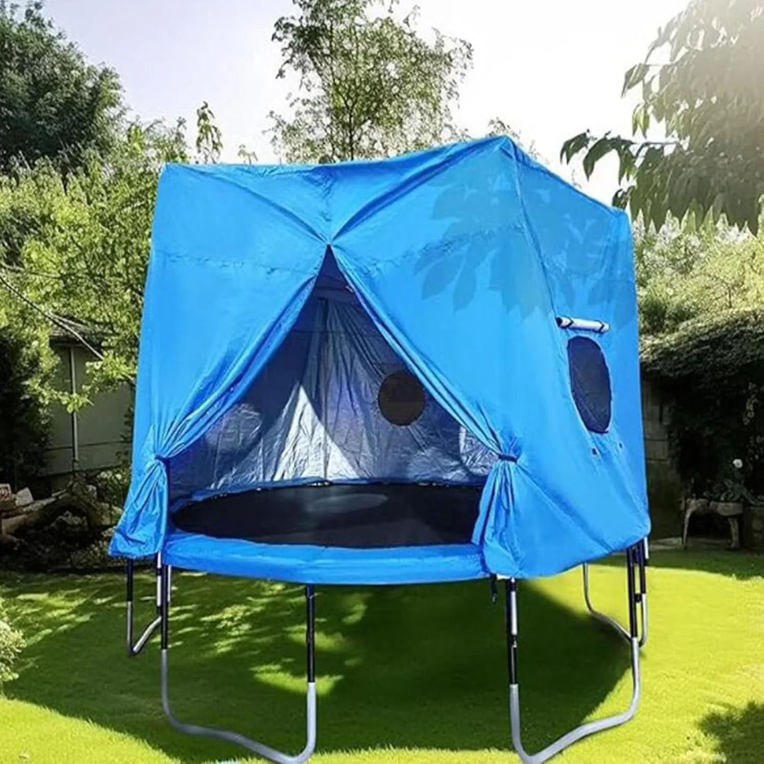 Trampoline Tent, Oxford Cloth Trampoline Shade Cover, 6ft, 8ft, 10ft, 12ft, 14ft, 15ft Trampoline Tent, Trampoline Cover with Window and Skylight, Trampoline Canopy(8FT-6)