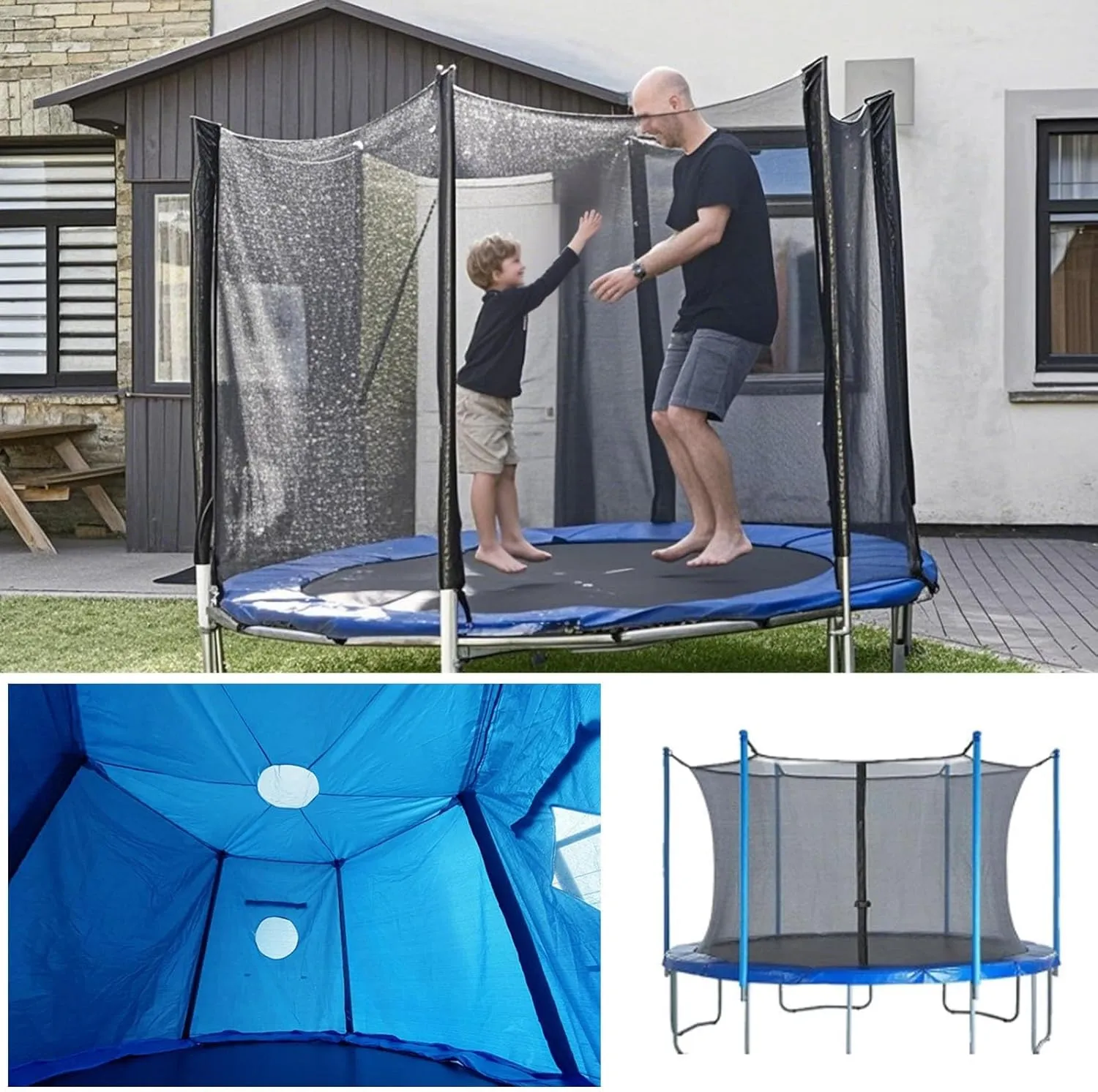 Trampoline Tent, Oxford Cloth Trampoline Shade Cover, 6ft, 8ft, 10ft, 12ft, 14ft, 15ft Trampoline Tent, Trampoline Cover with Window and Skylight, Trampoline Canopy(8FT-6)