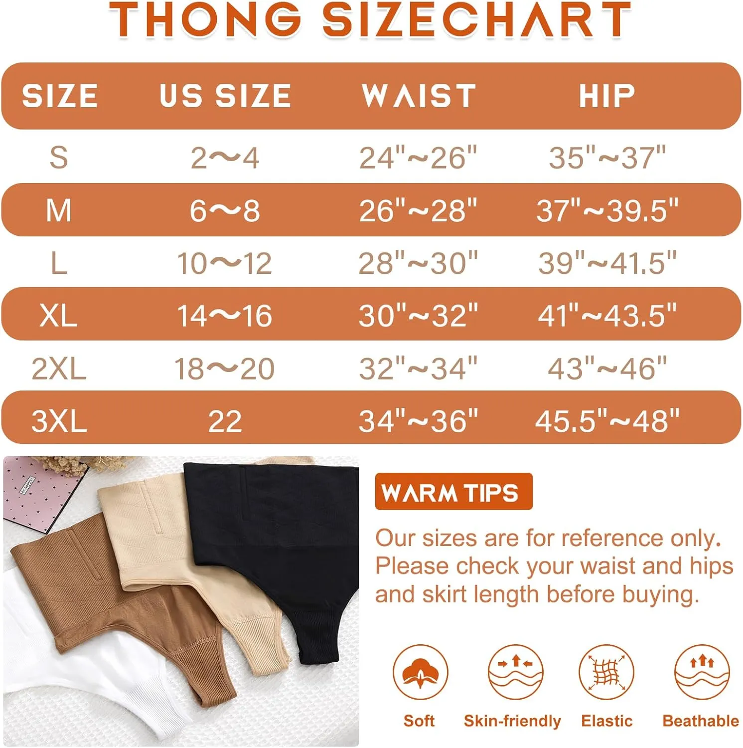 Tummy Control Thong Shapewear for Women High Waist Shaping Underwear Seamless Body Shaper Panties Girdle