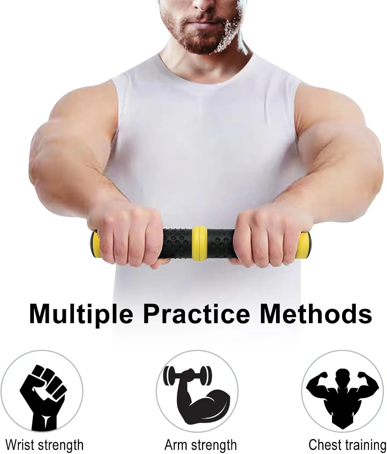 Twist Grip for Resistance Bar: Resistance Bar for Physical Therapy - Twist Grip Strength Trainer Hand Exerciser Bars Arm Wrist & Elbow Strengthener