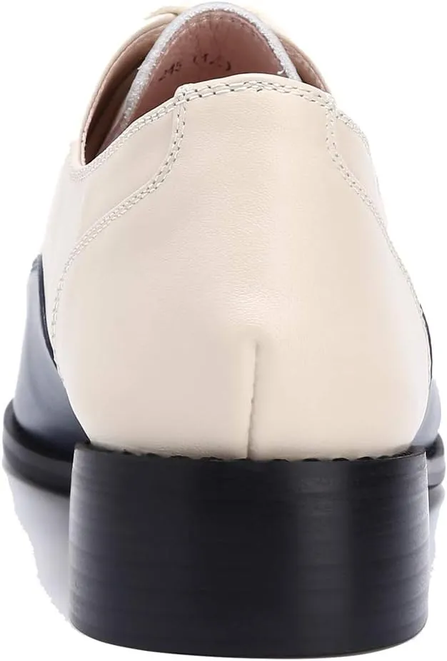 U-lite Womens Pointed-Toe Wintip Brouge Oxford Shoes Open-Vamp Vintage Shoes Green and Brown