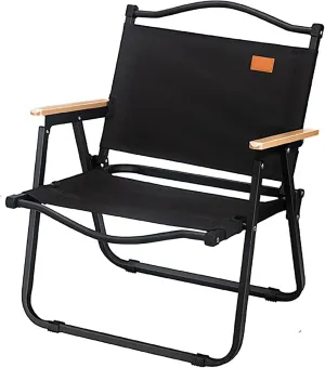 Ultralight Folding Chair, Family Picnic Chairs, Portable Camp Chair for Adults, Large Portable Camping Chair, Outdoor Camping Lawn Chair, for Outdoor, Adults, Men and Women (Color : Black, Size : 52
