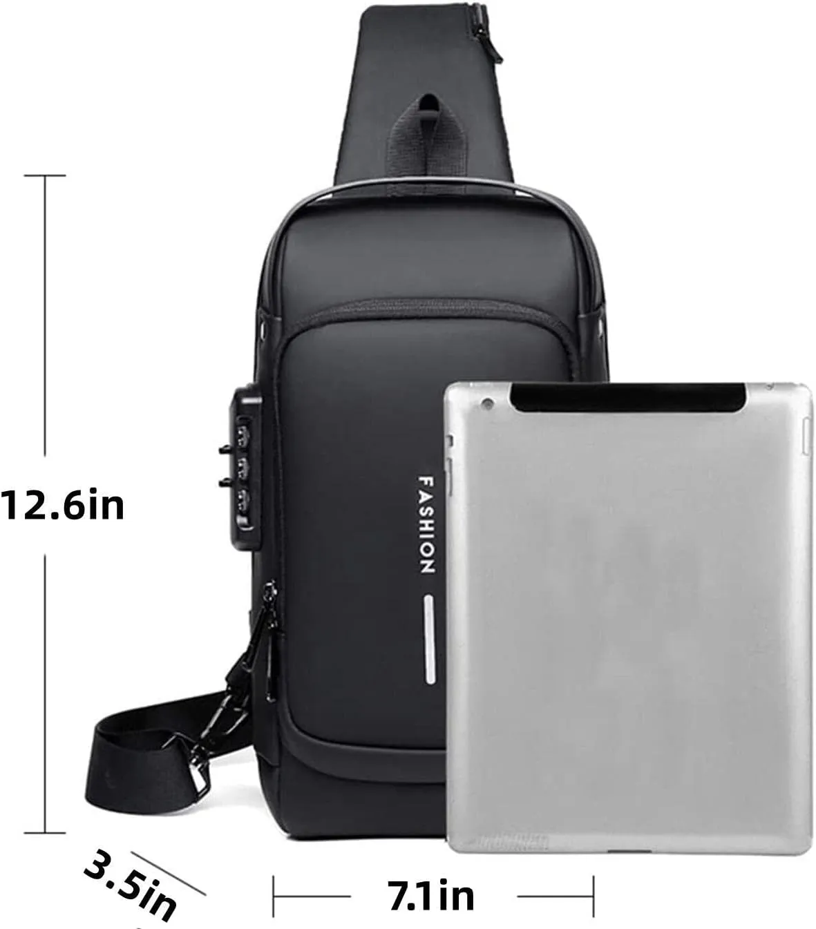 USB Charging Sport Sling Anti-theft Shoulder Bag, Anti Theft Sling Bag, Waterproof Shoulder Backpack, Sports Crossbody Bag