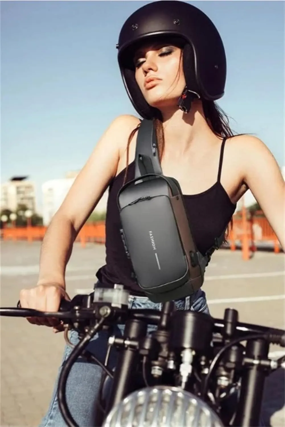 USB Charging Sport Sling Anti-theft Shoulder Bag, Anti Theft Sling Bag, Waterproof Shoulder Backpack, Sports Crossbody Bag