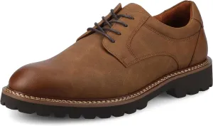 Vance Mens Templeton Oxford Shoe lace-up Faux Leather Round-Toe 6mm Vance Comfort System Insole Walnut 11 Medium Mens US