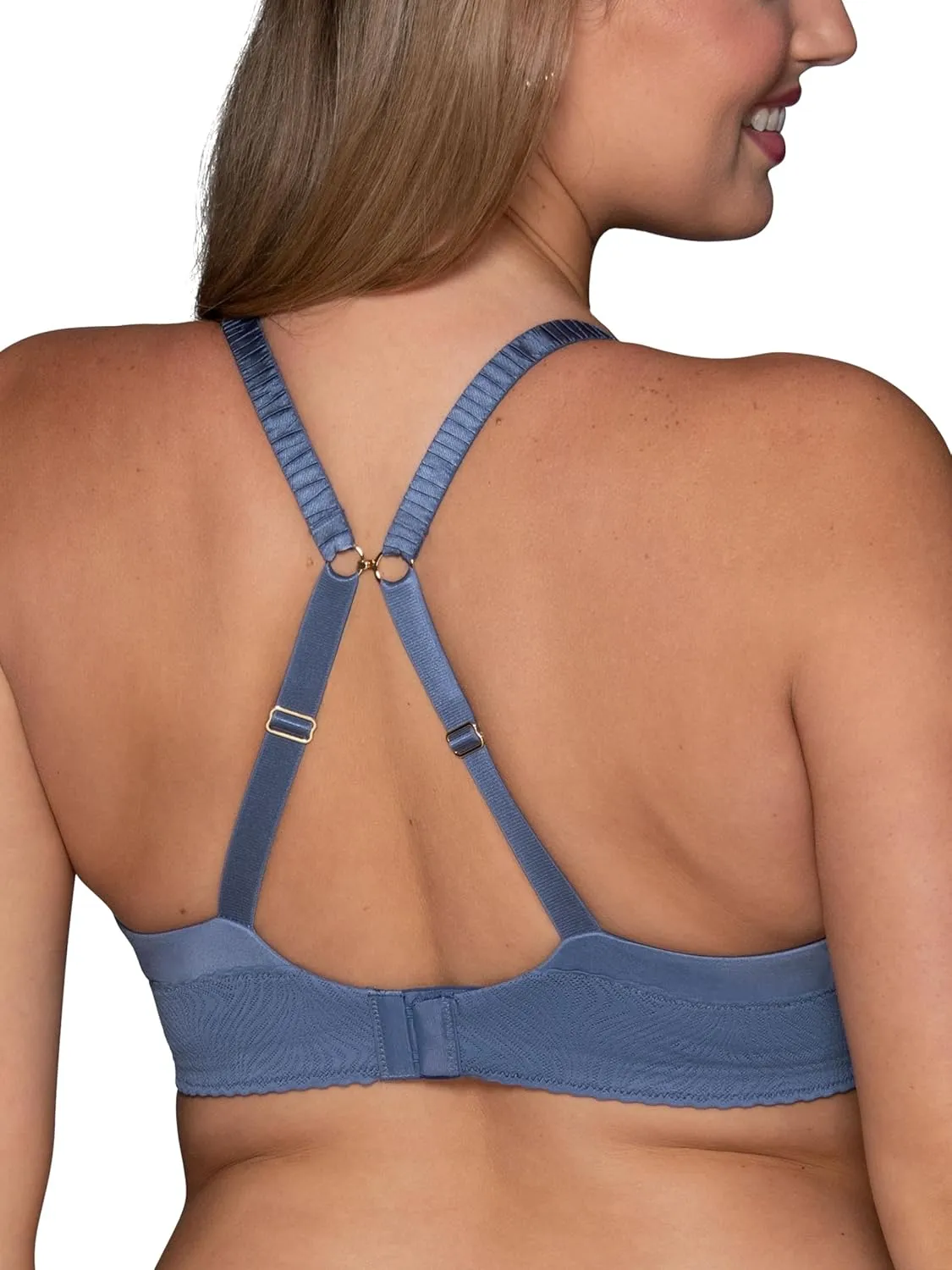 Vanity Fair Women's Effortless Wireless Bra, Buttery Soft Fabric & Lightweight Memory Foam Cups up to DD