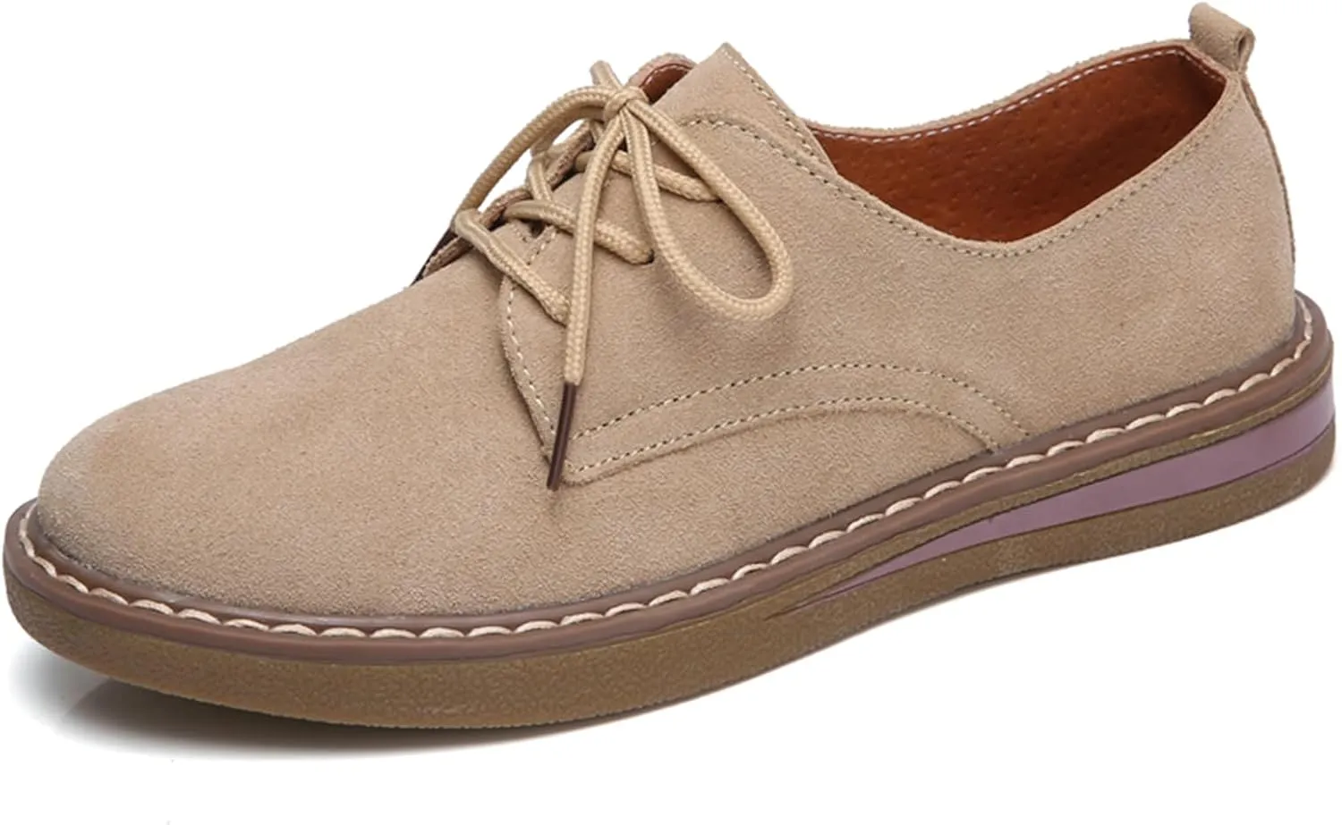 Veroders Women's Wingtip Brogue Oxfords Dress Pumps Platform Lace-Up Round Toe Oxfords Chunky Pumps Business Classic Formal School