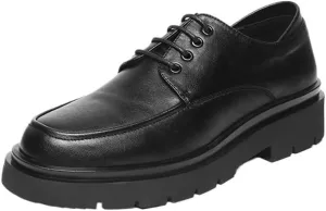 Versatile Casual Platform Round Toe Retro Dress Oxfords Lace Up Work Office Business Shoes