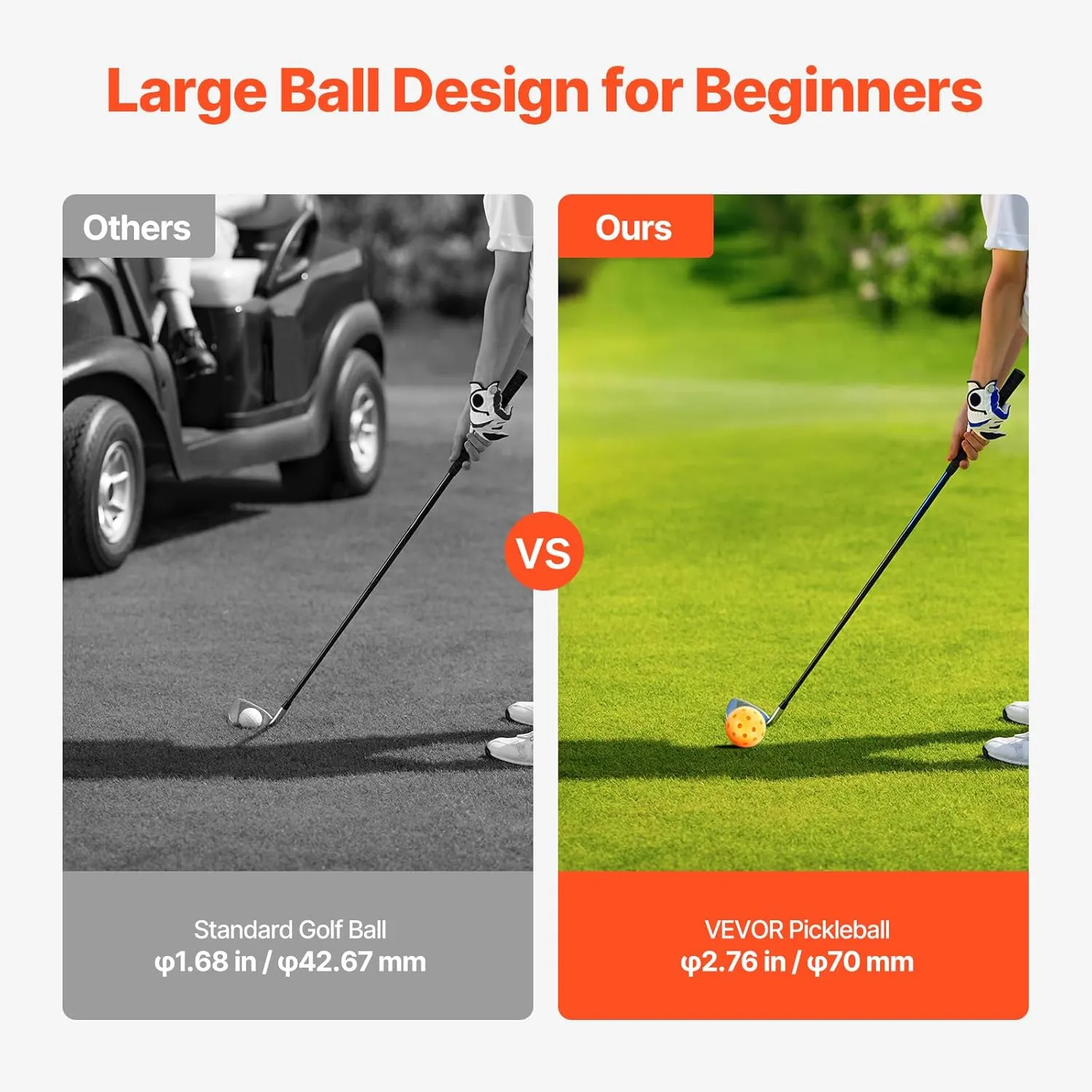 VEVOR Backyard Golf Game, 6 Hole Golf Course, Bucket Golf Game Practice Games, Golf Chipping Game for Family, Adults and Kids, Portable Outdoor Yard Golf Game for Lawn, Yard, Camping, Park, Beach