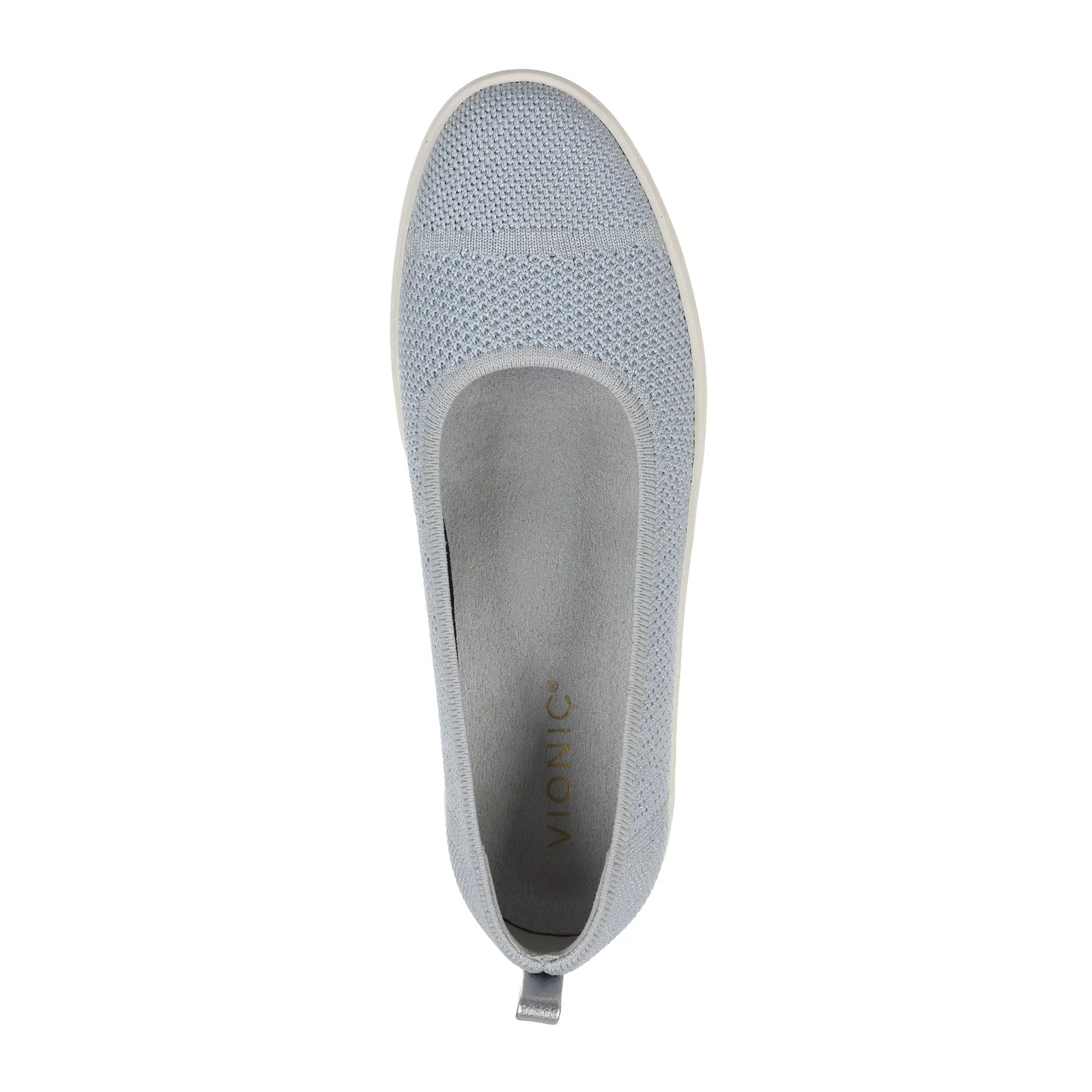 Vionic Uptown Skimmer Knit Slip On (Women) - Blue Mist/Silver