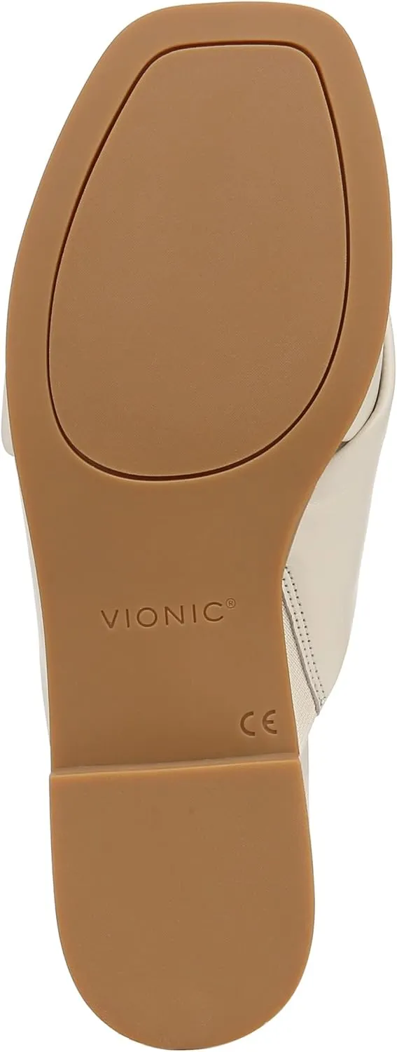 Vionic Women's Poppy Miramar Slide Comfortable Flat Sandals- Supportive Dressy Sandals Comfort Shoes That Includes a Concealed Orthotic Insole Sizes 5-12