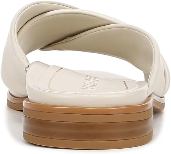 Vionic Women's Poppy Miramar Slide Comfortable Flat Sandals- Supportive Dressy Sandals Comfort Shoes That Includes a Concealed Orthotic Insole Sizes 5-12