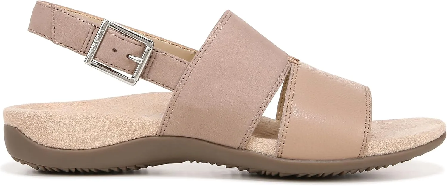 Vionic Women's Rest Morro Comfortable Flat Sandals- Supportive Dressy Sandals Comfort Shoes That Includes a Concealed Orthotic Insole Sizes 5-12