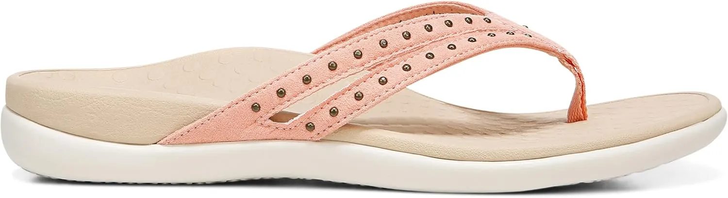 Vionic Women's Tide Tasha Toe-Post Slide Sandal - Supportive Ladies Orthotic Sandals that Include Three Zone Comfort with Arch Support- Flip Flop for Ladies, Medium Fit, Sizes 5-12