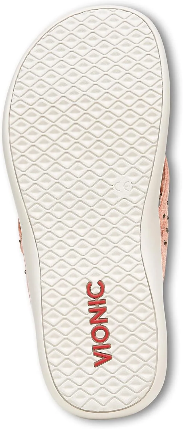 Vionic Women's Tide Tasha Toe-Post Slide Sandal - Supportive Ladies Orthotic Sandals that Include Three Zone Comfort with Arch Support- Flip Flop for Ladies, Medium Fit, Sizes 5-12
