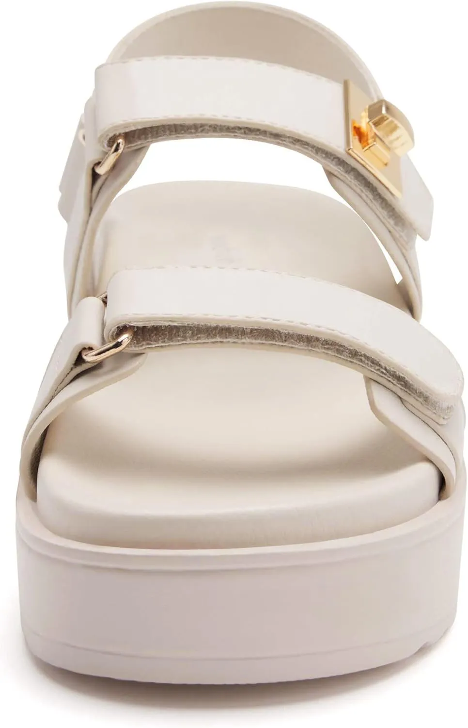 vodvob Women’s Flat Sandals with Soft Cushioned Footbed Open Toe Slides Adjustable Slip On Slippers for Summer