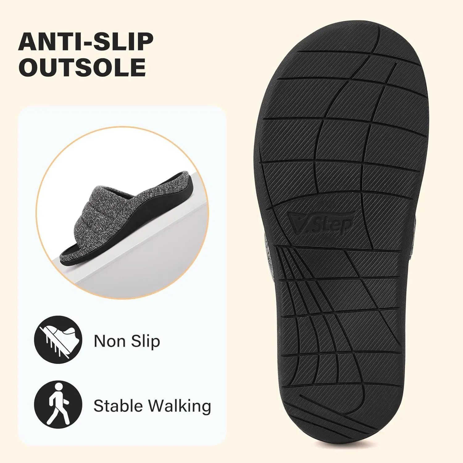 V.Step Women men orthopedic slipeprs
