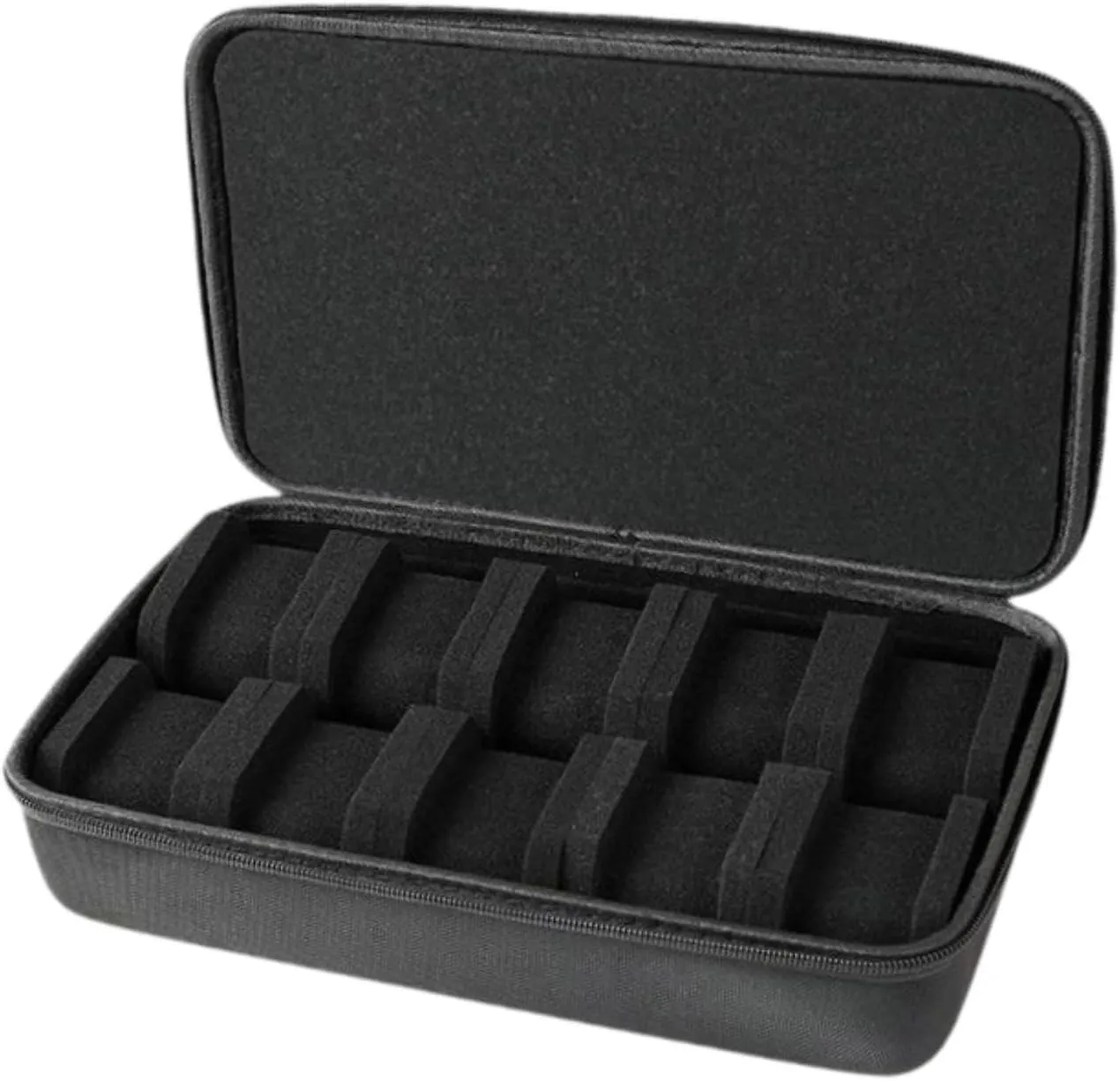 Watch Storage and Travel Organizer for Digital and Smart Watches 10 Slots Portable Case with Handle Oxford Cloth EVA
