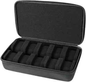 Watch Storage and Travel Organizer for Digital and Smart Watches 10 Slots Portable Case with Handle Oxford Cloth EVA