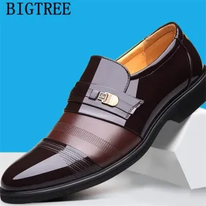 wedding dress suit formal shoes men loafers men slip on men dress shoes business shoes men oxford leather zapatos hombre vestir