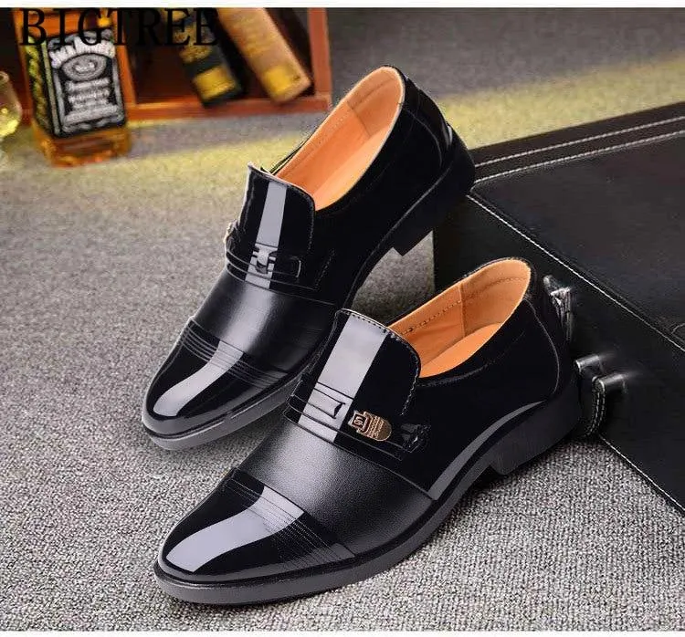 wedding dress suit formal shoes men loafers men slip on men dress shoes business shoes men oxford leather zapatos hombre vestir
