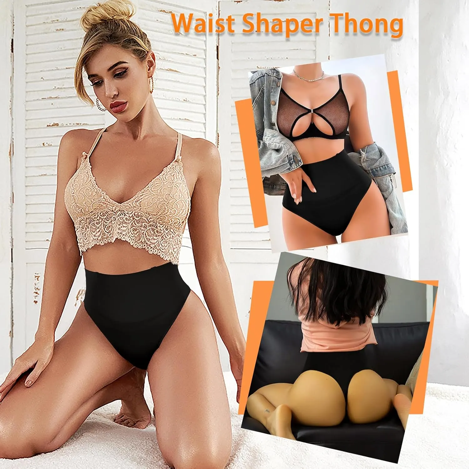Werena Tummy Control Thong Shapewear for Women Seamless Shaping Thong Panties Body Shaper Underwear