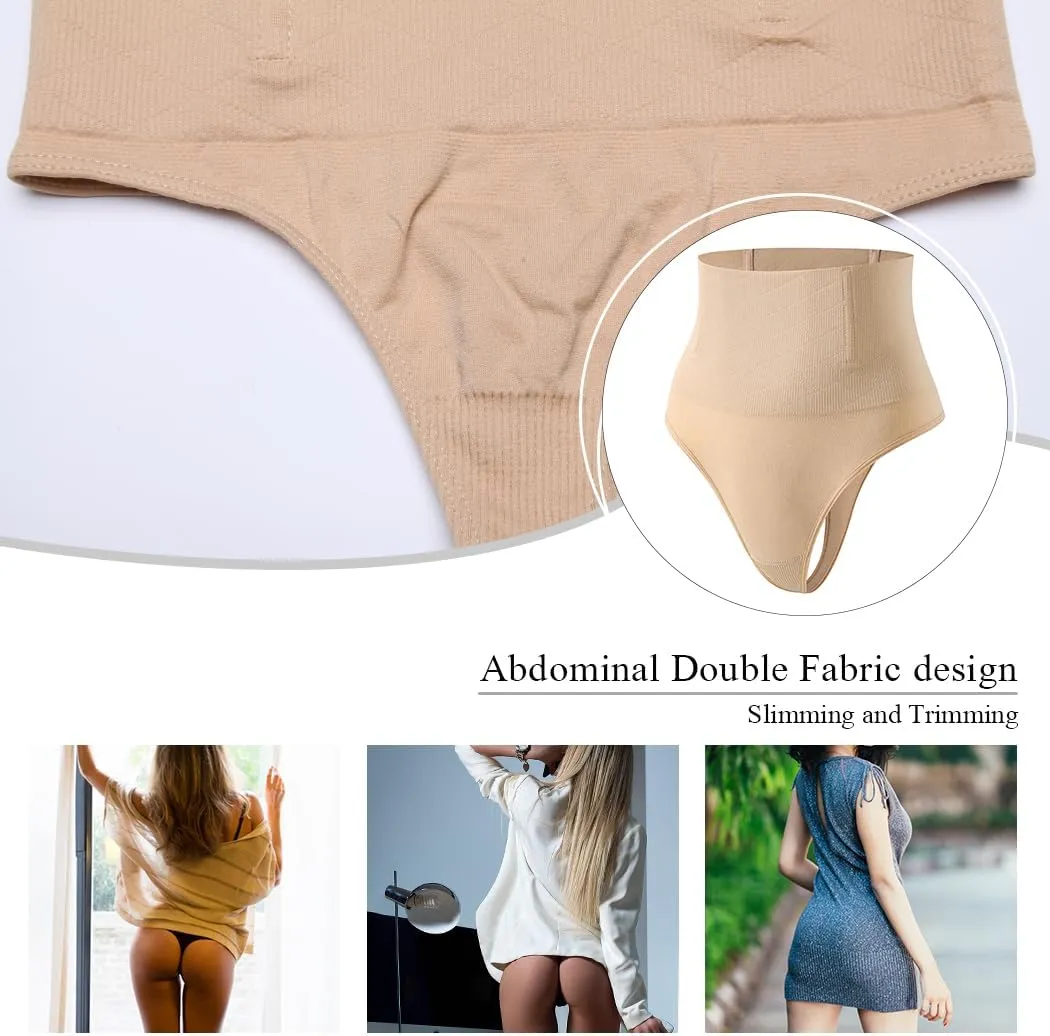 Werena Tummy Control Thong Shapewear for Women Seamless Shaping Thong Panties Body Shaper Underwear