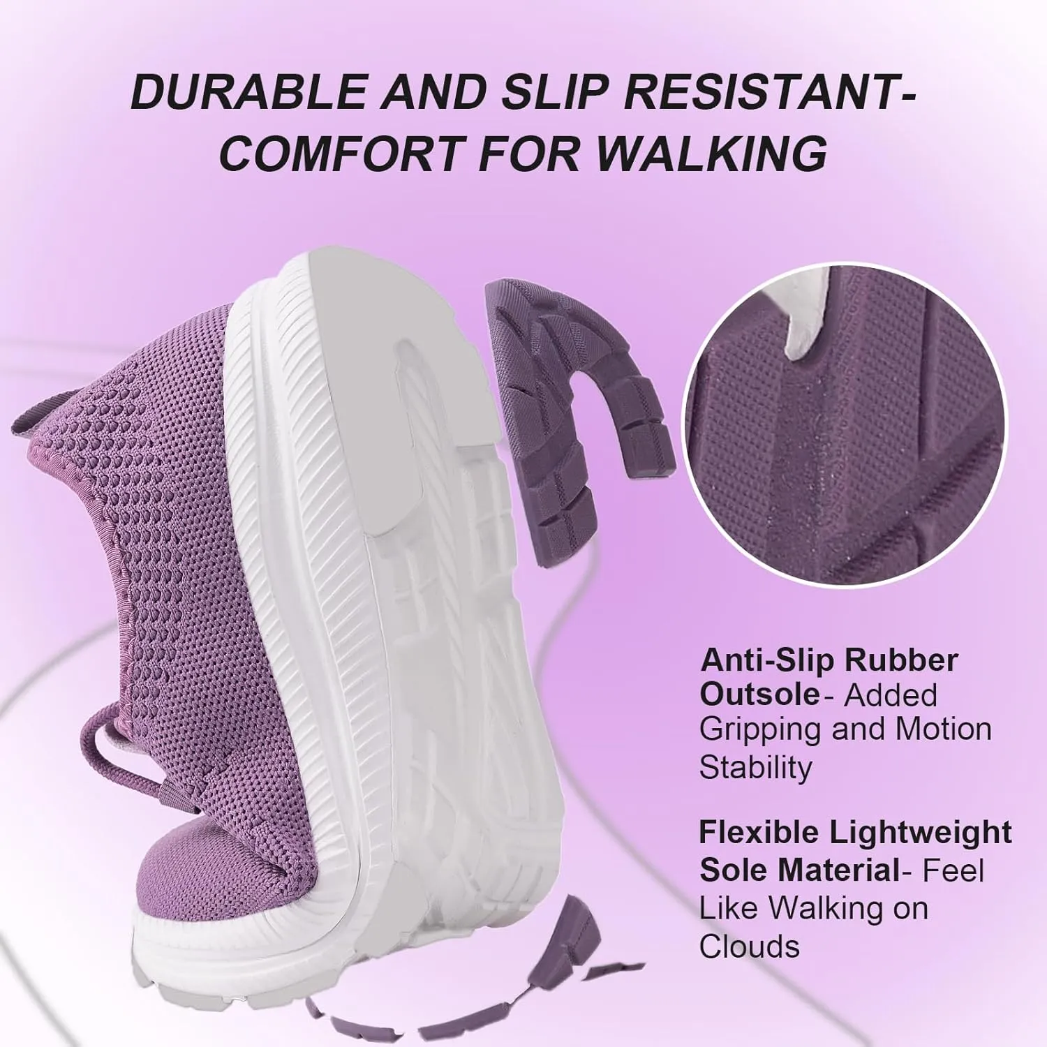 Wide Toe Box Shoes Women Non-Slip Wide Width Sneakers Ultra Light Extra Wide Road Running Shoes for Women Breathable Tennis Walking Gym Workout Trainer 5.5-11.5