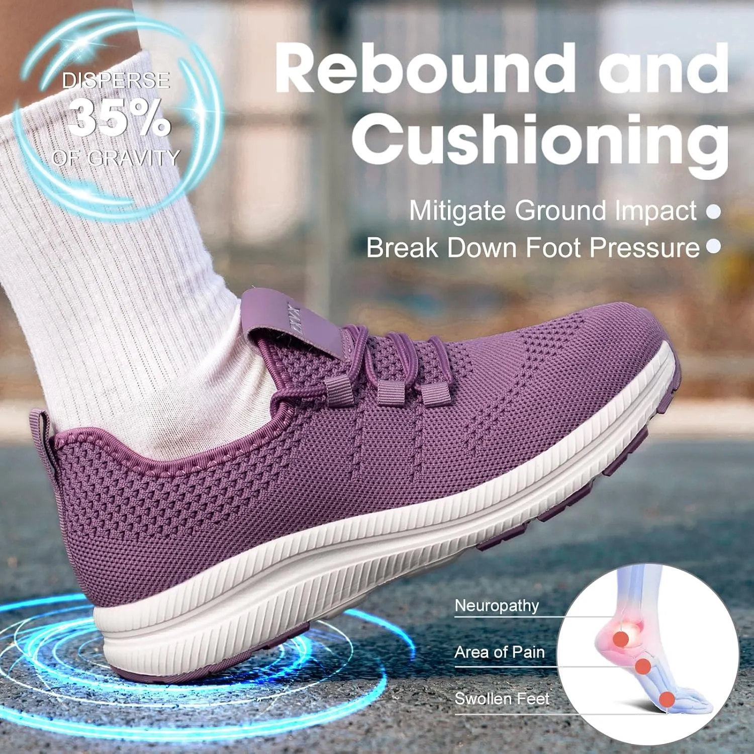 Wide Toe Box Shoes Women Non-Slip Wide Width Sneakers Ultra Light Extra Wide Road Running Shoes for Women Breathable Tennis Walking Gym Workout Trainer 5.5-11.5