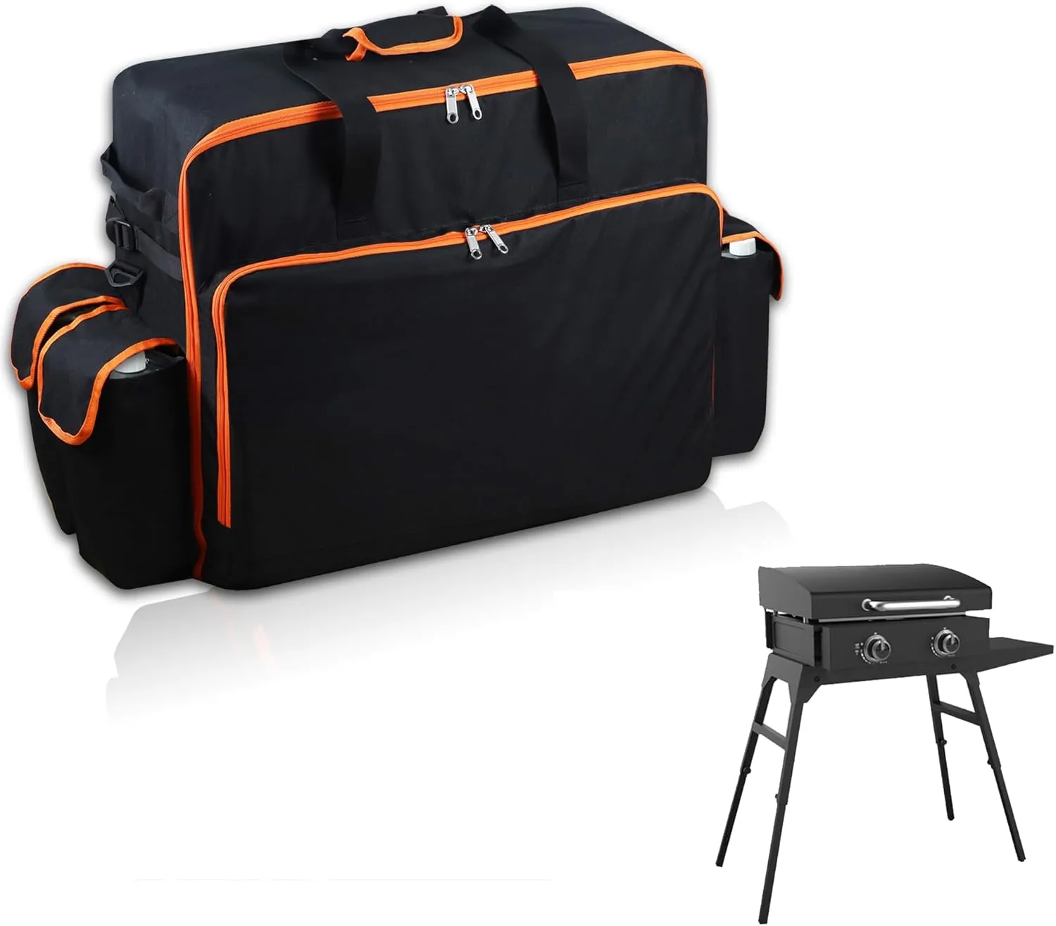 WOMACO 22 inch Griddle Carry Bag for Blackstone 22 Griddle with Hood Lid and Stand, Heavy Duty Portable Tabletop Griddle Carrying Bag for Travel, Weather Resistant BBQ Grill Carry Case