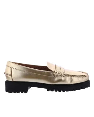 Women Than metallic loafer gold