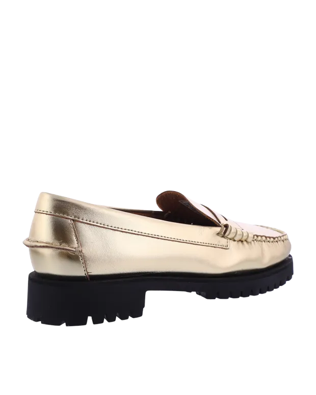 Women Than metallic loafer gold
