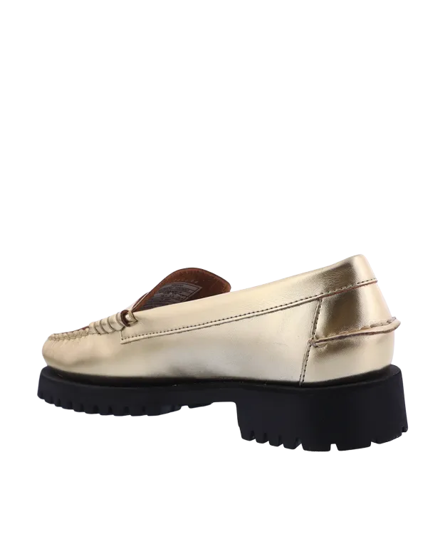 Women Than metallic loafer gold