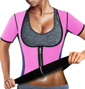 Women's Body Shaper Sauna Vest Suit Sweat Waist Trainer Workout Tank Top Fitness Neoprene Shirt Running