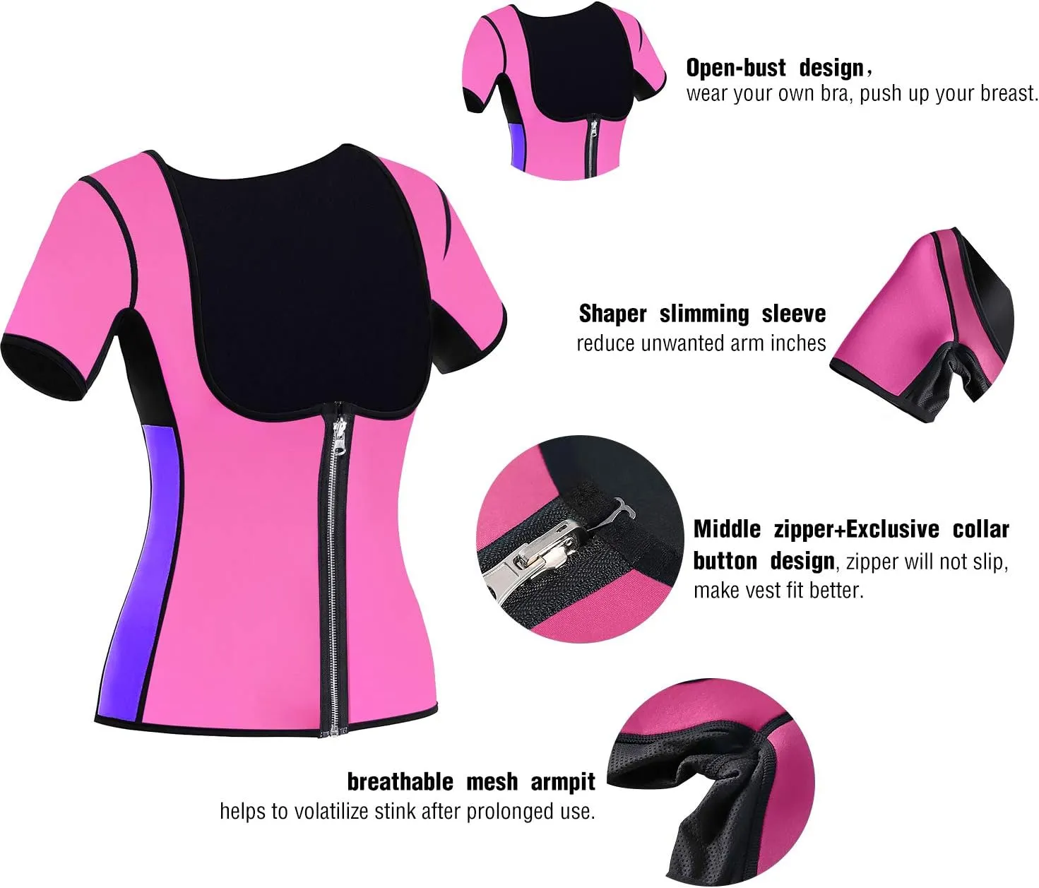 Women's Body Shaper Sauna Vest Suit Sweat Waist Trainer Workout Tank Top Fitness Neoprene Shirt Running