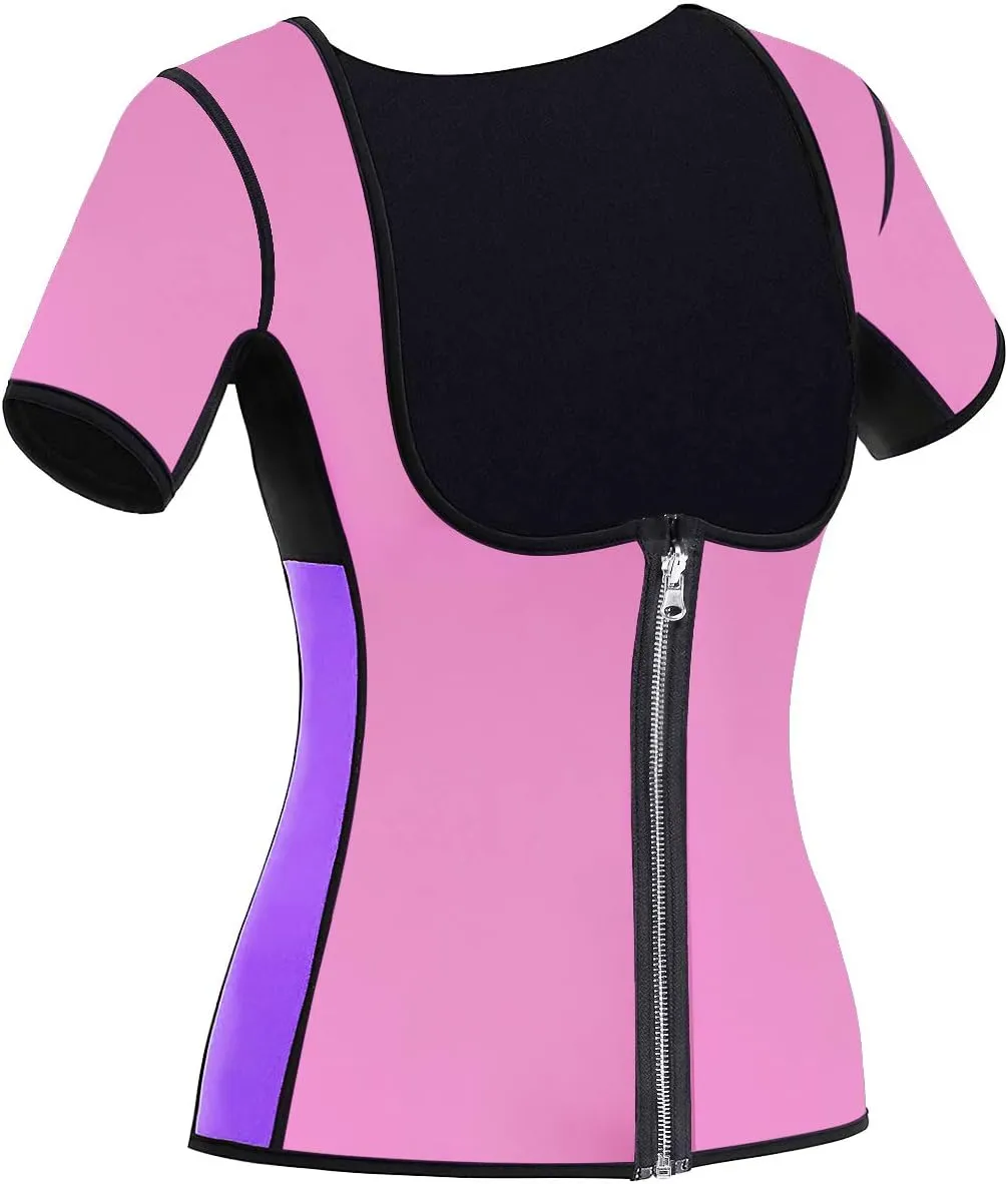 Women's Body Shaper Sauna Vest Suit Sweat Waist Trainer Workout Tank Top Fitness Neoprene Shirt Running