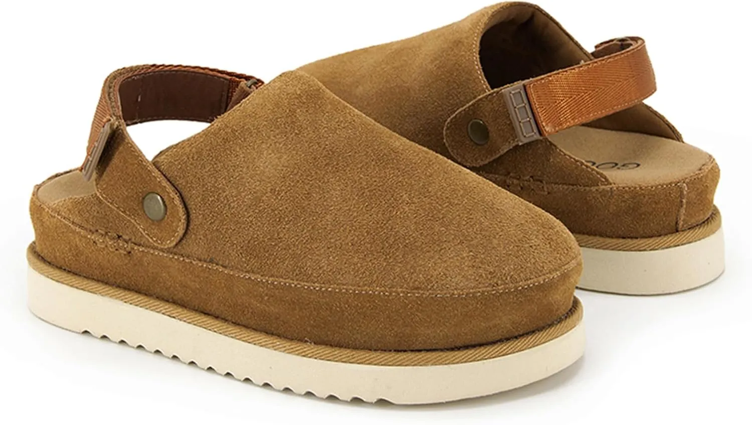 Women's Clogs Slippers Platform Suede Mules & Clogs Adjustable Strap Slip-on Shoes Sandals Indoor/Outdoor Anti-Slip Sole Arch Support
