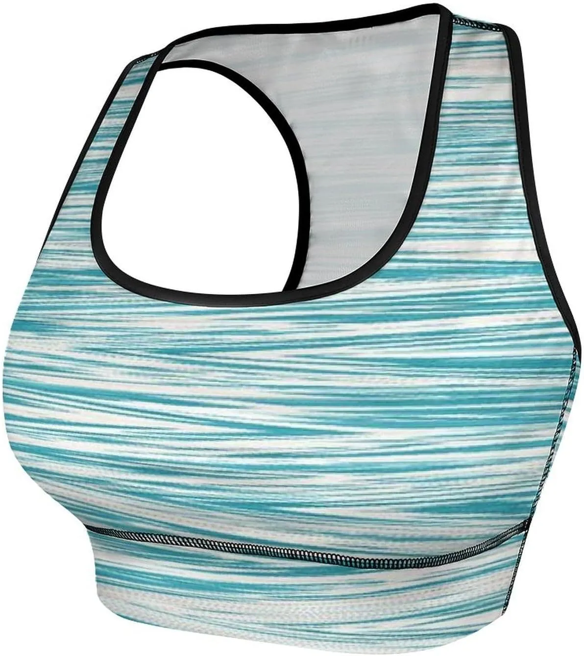 Women's Green Dyed Stripe Workout Sets 2 Piece Gym Sets High Waisted Yoga Shorts with Sports Bra