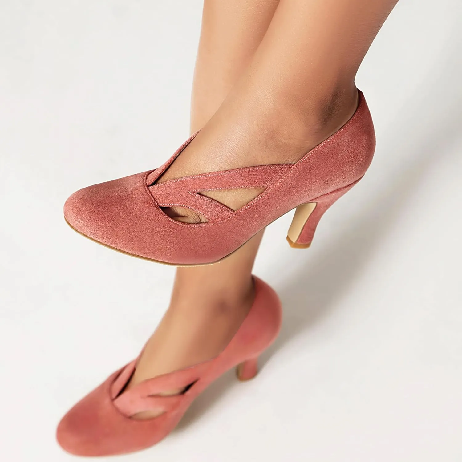 Women's Mary Jane Close Round Toe Vintage 1950s Gatsby Heels Retro 1920s Victorian Pumps 1930s Shoes