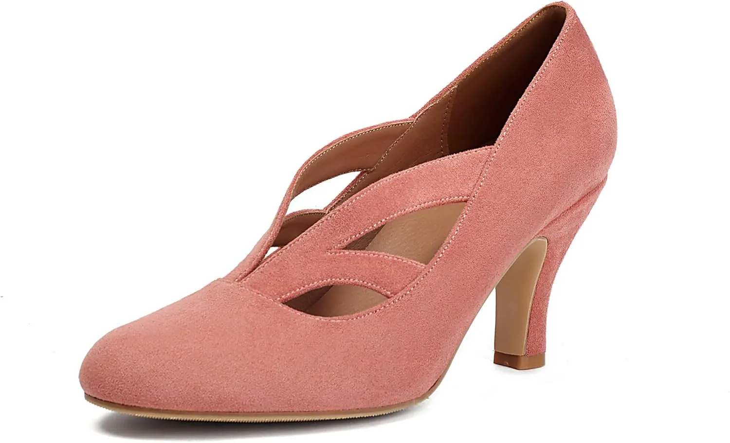 Women's Mary Jane Close Round Toe Vintage 1950s Gatsby Heels Retro 1920s Victorian Pumps 1930s Shoes