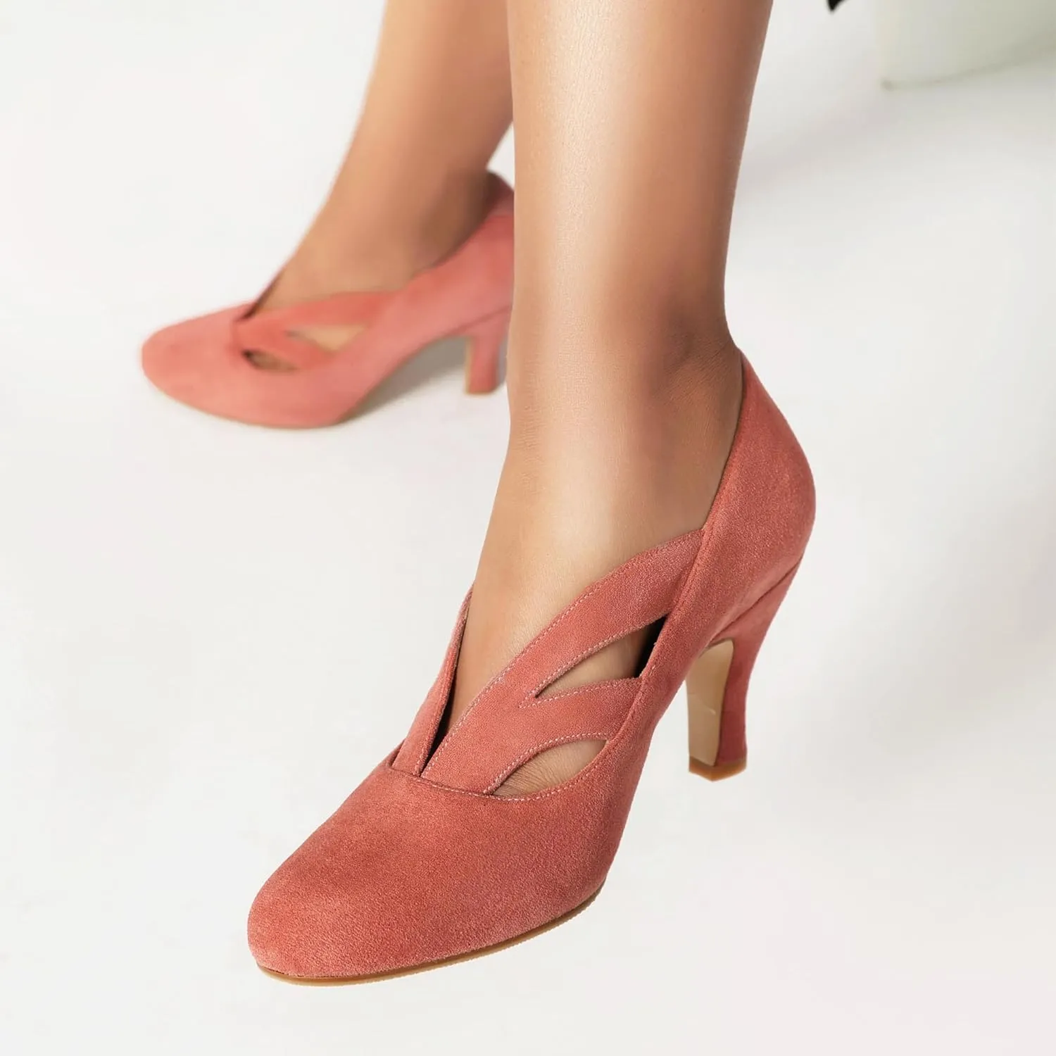 Women's Mary Jane Close Round Toe Vintage 1950s Gatsby Heels Retro 1920s Victorian Pumps 1930s Shoes