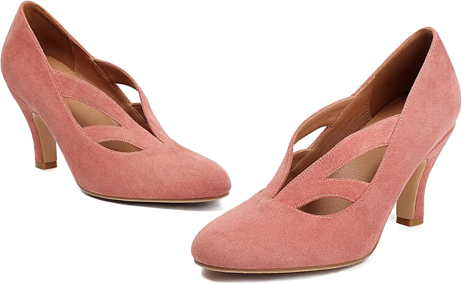 Women's Mary Jane Close Round Toe Vintage 1950s Gatsby Heels Retro 1920s Victorian Pumps 1930s Shoes