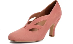 Women's Mary Jane Close Round Toe Vintage 1950s Gatsby Heels Retro 1920s Victorian Pumps 1930s Shoes