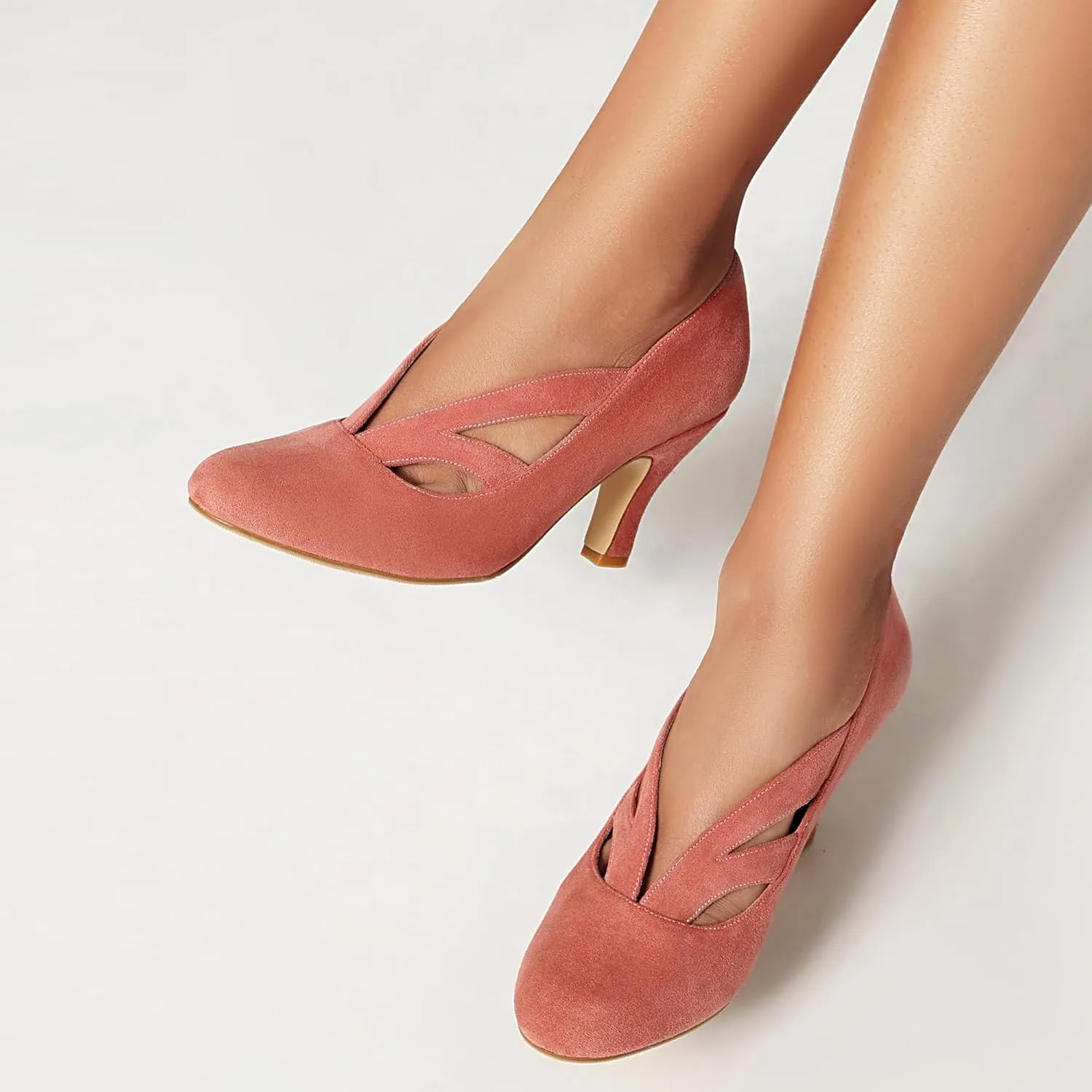 Women's Mary Jane Close Round Toe Vintage 1950s Gatsby Heels Retro 1920s Victorian Pumps 1930s Shoes