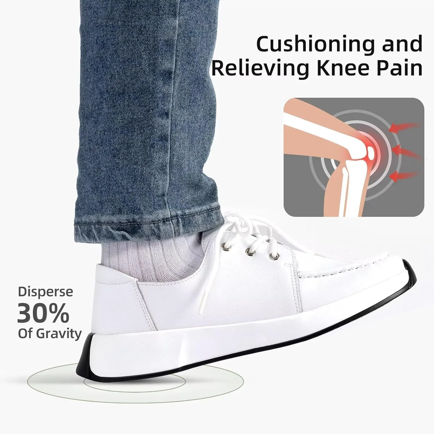 Women's Orthopedic Leather Dress Walking Shoes: Casual Sneakers with Arch Support for Plantar Fasciitis, Comfortable Supportive Shoes with Orthotic Insoles for Foot and Heel Pain