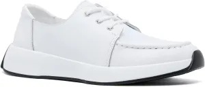 Women's Orthopedic Leather Dress Walking Shoes: Casual Sneakers with Arch Support for Plantar Fasciitis, Comfortable Supportive Shoes with Orthotic Insoles for Foot and Heel Pain
